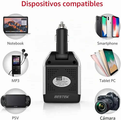 Vista 6 de Inversor de energía Bestek, 150 W + 75 W, 75W
