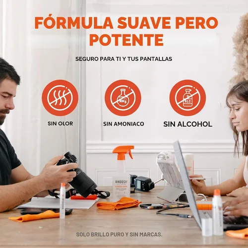 Vista 6 de WHOOSH Kit de limpieza recargable Screen Shine Pro, 16.9 fl oz