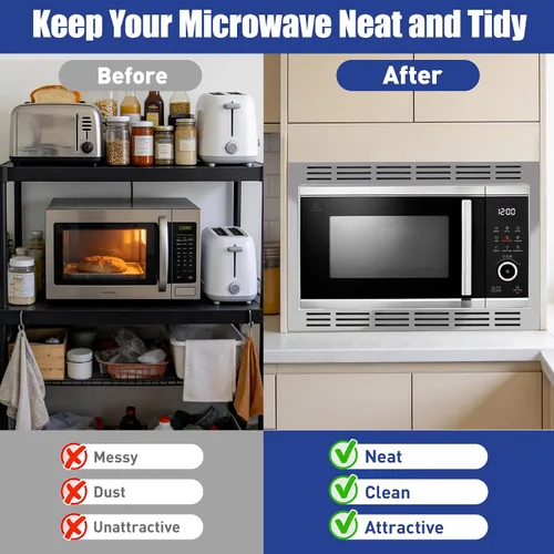 Vista 5 de NN-TK922SS - Kit de molduras de microondas de 27 pulgadas para horno microondas integrado de 2.2 pies cúbicos, kit de molduras de microondas