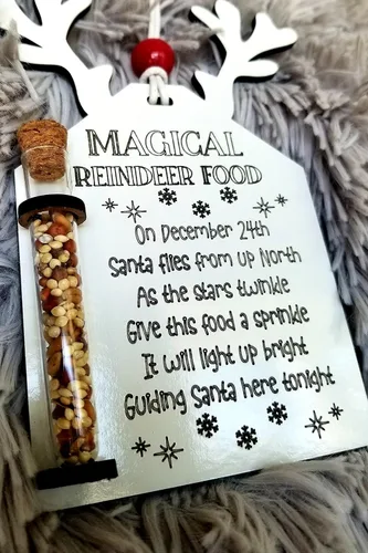 Vista 2 de Handmade Magical Reindeer Food Christmas Ornament - Gift Box Included - Gift for Kids - Holiday Ornament - Handmade Christmas Ornament for the