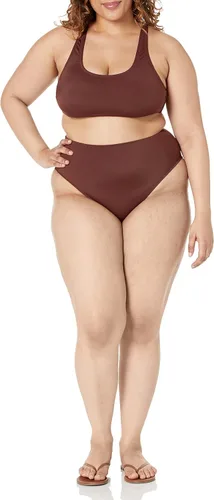 Vista 7 de Tienda Essentials Parte inferior de bikini de cintura alta y pierna alta para mujer