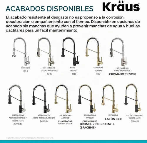 Vista 15 de KRAUS Bolden KPF-1610BB - Grifo de cocina extraíble de una sola manija de estilo comercial con 2 funciones en latón cepillado sin manchas, KPF-1610BB