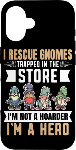 Vista 32 de Garden Lover I Rescue Gnomes Not A Hoarder A Hero Gardener Case for iPhone 17