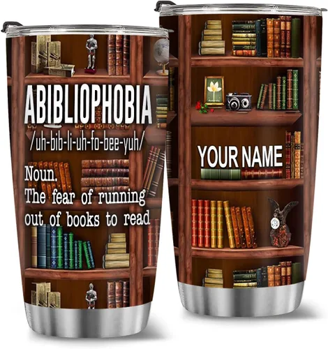 Vista 8 de T40413 - Taza personalizada para amantes de los libros, taza de café con texto en inglés "Just A Girl Loves Book", regalo para mujeres y niñas