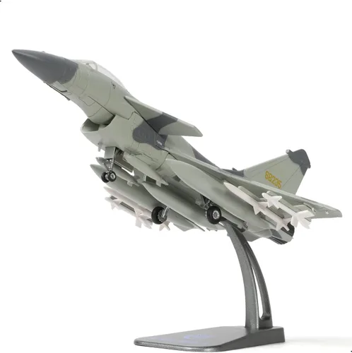 Vista 6 de NUOTIE 1/72 J10 Vigorous Dragon Fighter Jet Modelo Militar Aeronave Diecast Metal Modelo Adulto Modelo de Avión con Soporte para Entusiastas