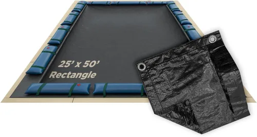 Vista 66 de Buffalo Blizzard Supreme Plus - Cubierta rectangular para piscina de invierno de 12 pies x 20 pies, color tostado/plateado, resistente para piscinas