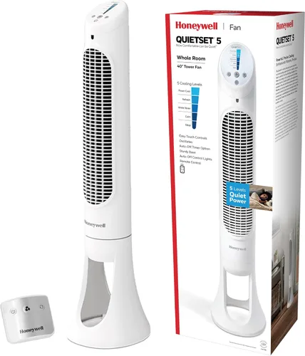 Vista 9 de Ventilador Honeywell 8 Enhanced Powerful and Quiet Fan Settings, Oscillating Airflow, Auto Timer, Slim Space-Saving Design with Remote Control