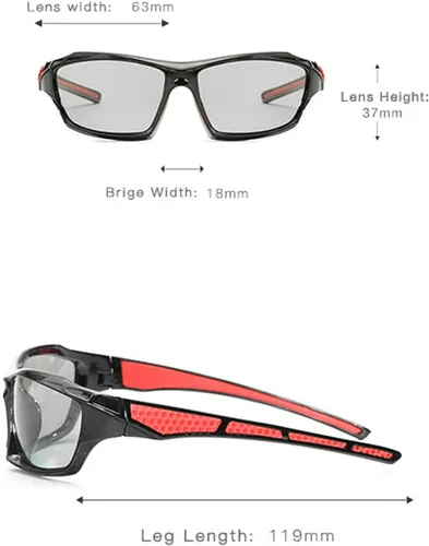Vista 7 de Gafas de lectura bifocales fotocromáticas de transición para hombres y mujeres, gafas de sol deportivas cuadradas rojas para lectores 0 ~+4.00