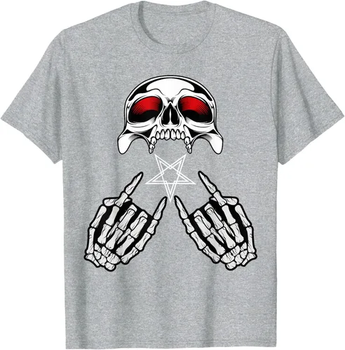 Vista 32 de Camisas de metal pesado con diseño de abanico de metal Negro