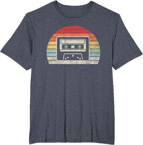 Vista 46 de Retro Cassette Tape 80s 90s Nostalgia T-Shirt Negro