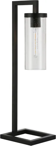 Vista 4 de Lámpara Henn & Hart Sleek tall table lamp with milk glass cylinder shade for a welcoming ambient glow, ideal for bedroom, living room, or office
