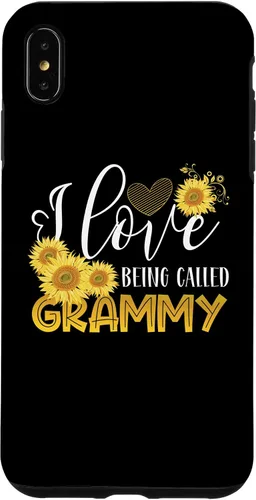 Vista 7 de Funda para iPhone 15 con texto en inglés "I Love Being Called Grammy Sunflower Lover Family Party Case