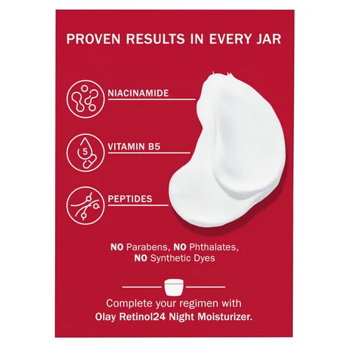 Vista 14 de Crema hidratante facial de niacinamida Olay, crema reafirmante para mujeres, no grasa – antiarrugas, antienvejecimiento, hidratante, renovadora