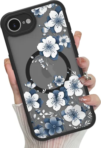 Vista 39 de Funda magnética para iPhone 17 Pro [compatible con MagSafe], bonita funda de moda con estampado de leopardo negro, translúcida, mate, parte trasera