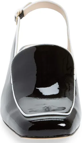 Vista 4 de YDN - Zapatos de tacón clásicos estilo mocasín para mujer, tacón bajo, punta cuadrada y cerrada, formales para llevar en la oficina, tallas 4 a 15