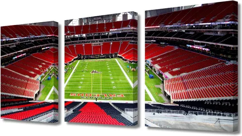 Vista 67 de TUMOVO MetLife Stadium - Decoración de pared de Nueva York, 3 piezas, lienzo, arte de pared para decoración del hogar, juegos de fútbol americano