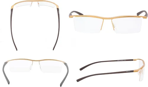 Vista 10 de Agstum Gafas de negocios sin montura de titanio puro, lentes transparentes