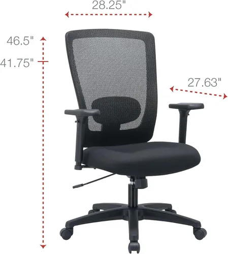 Vista 3 de Alera ALE Envy Series Silla multifunción de malla con respaldo alto, color negro