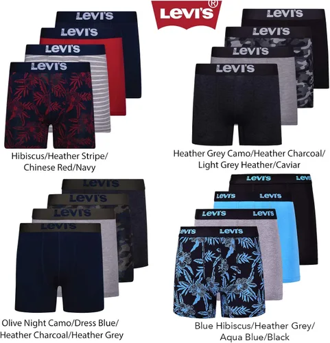 Vista 4 de Levi's - Calzoncillos tipo bóxer para hombre, transpirables, elásticos, 4