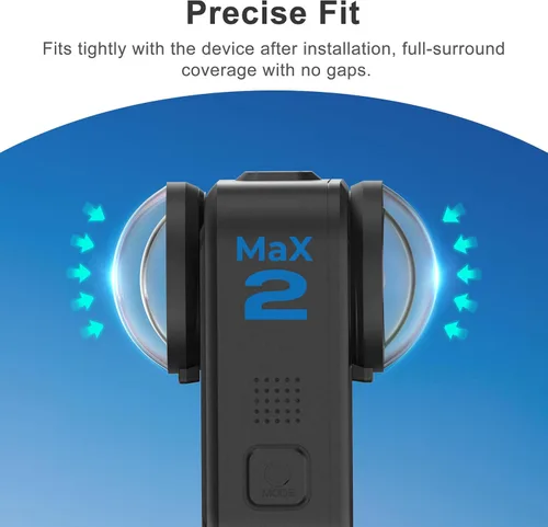 Vista 3 de FitStill Kit de protector de lente solo para Go Pro MAX 2, protectores de lente de vidrio óptico para MAX2, cubierta protectora de lente premium