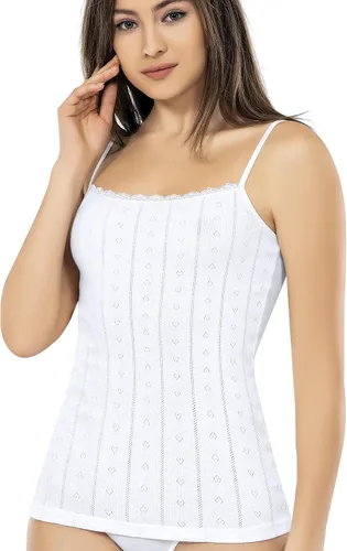 Vista 41 de VAVONNE Camiseta sin mangas tipo camisola para mujer, toda de algodón, aireada, suave y cómoda