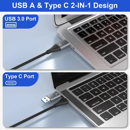 Vista 7 de Adaptador Memory Stick Pro Duo para iPhone, lector de tarjetas de cámara 7 en 2 SD/TF/CF/XD/Sony Pro Duo Stick con adaptador USB C USB3.0, adaptador