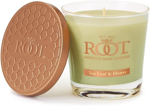 Vista 26 de Root Candles Velas Aromáticas Mezcla de Cera de Panal Vela Artesanal Premium, Veriglass Pequeño, Limón y Bergamota