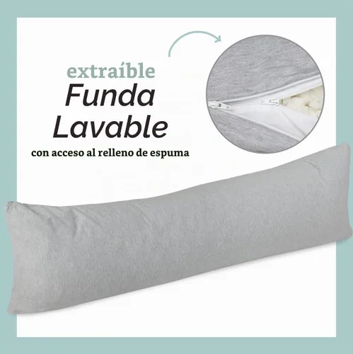 Vista 4 de Milliard Almohada de cuerpo completo – Espuma viscoelástica triturada con funda lavable – Almohadas largas, hipoalergénicas, firmes y abrazadas