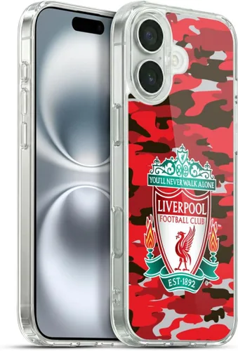 Vista 262 de Head Case Designs Funda de gel con licencia oficial del Liverpool Football Club Away Colourways Crest Camou [protección de grado militar] compatible
