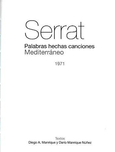 Vista 2 de Serrat Palabras Hechas Canciones Mediterráneo Volumen 1 Colección el País - Libro Disco
