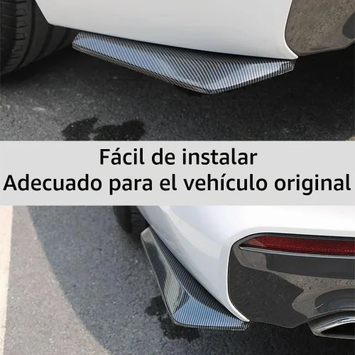 Vista 6 de Jsorum 2 Piezas Alerones Difusores de Parachoques Trasero para Automóviles, Protector Divisor Difusor Canard de Parachoques Trasero, Kit Universal