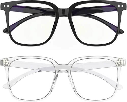 Vista 13 de Oversized Square Blue Light Blocking Glasses for Women Men, Anti Glare Computer Glasses, Reduce Eye Strain