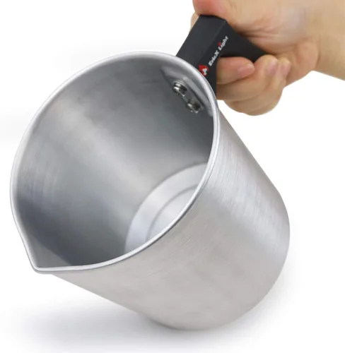 Vista 4 de EricX Light - Olla para hacer velas, 2 libras, olla de cera de doble caldera, boquilla de verter sin goteo y mango resistente al calor, diseño