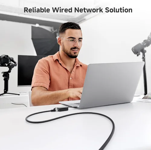 Vista 6 de Cable Matters Paquete de 5 cables Ethernet Cat 6A blindados cortos sin enganches de 10 Gbps, cable Cat 6A, cable Cat6A, cable Ethernet, negro
