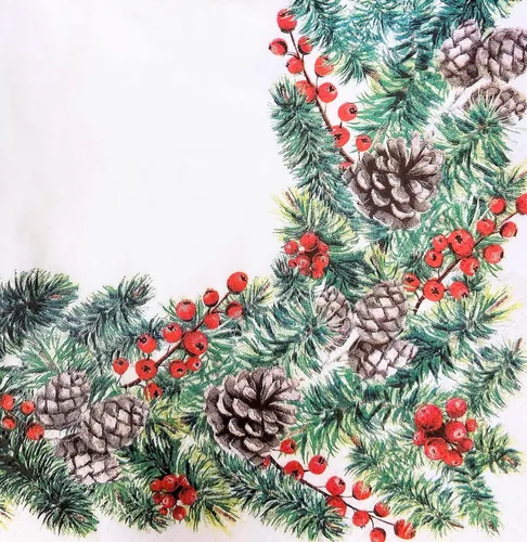 Vista 5 de AM Décor - 20 servilletas perfumadas de papel de almuerzo de 3 capas para cena de Navidad, decoración de decoupage - 13 x 13 pulgadas (desplegado)