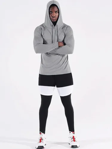 Vista 5 de CADMUS Mens Workout Long Sleeve Fishing Shirts UPF 50 Sun Protection Dry Fit Hoodies