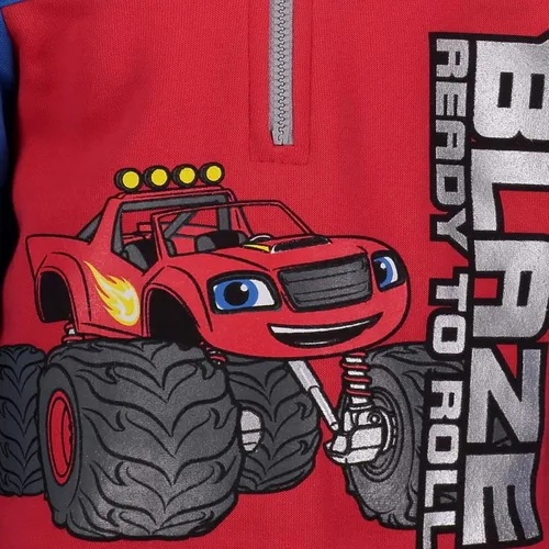 Vista 3 de Nickelodeon Blaze and The Monster Machines - Sudadera con capucha para niños, Rojo