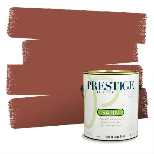 Vista 333 de Prestige Paints Pintura exterior e imprimación en uno, 1 galón, plano, coincidencia comparable de Valspar* Amber Rose*