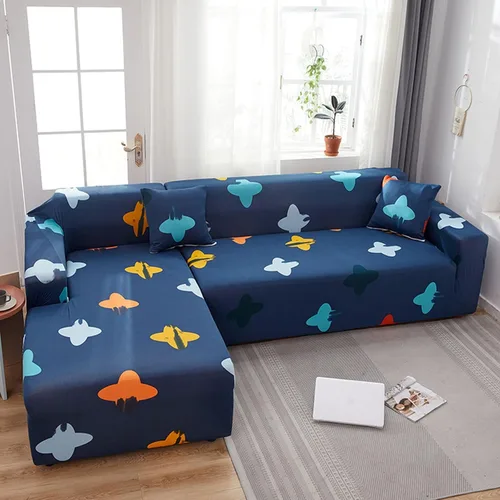 Vista 8 de MIPOPS Funda de franela para sofá de mascotas para niños, funda protectora antideslizante para sofá en forma de L, protector de muebles de diván