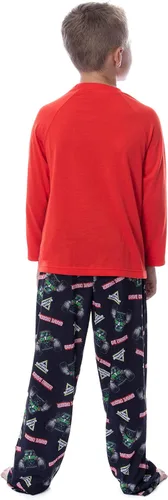 Vista 2 de INTIMO Monster Jam Grave Digger - Pijama raglán para niño, camisa y pantalones