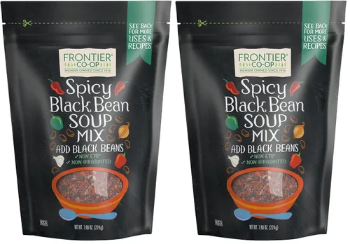 Vista 8 de Frontier Co-op Mezcla de sopa de frijoles negros picantes, 7.90 onzas, mezcla abundante para sopas, guisos y preparación de comidas