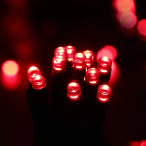 Vista 8 de Toodour Paquete de 2 luces solares de Navidad multicolor y 2 unidades de luces solares rojas de Navidad