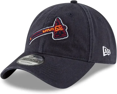 Vista 2 de New Era MLB Khaki Core Classic 9TWENTY - Gorra ajustable de tamaño único Atlanta Braves