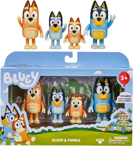 Vista 7 de Figuras de Super Fan de Bluey para Niños Pequeños, Juego de 11 Personajes con Figuras Exclusivas, Incluye Figuras para Niños Pequeños de Bluey