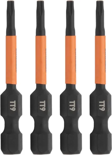 Vista 9 de TORX T10 - Brocas de seguridad a prueba de manipulaciones, Railer de 2 pulgadas, vástago hexagonal de 1/4 pulgadas, estrella de acero S2 resistente