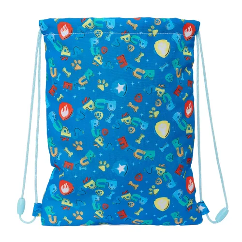 Vista 3 de Bolsa Mochila con Cuerdas The Paw Patrol Pups rule Azul 26 x 34 x 1 cm