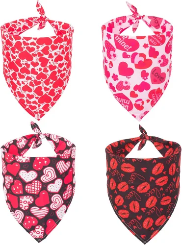 Vista 14 de ADOGGYGO Paquete de 4 Bandanas de Pascua para Perro, Bufanda Triangular para Perro, Patrón de Huevo de Pascua de Conejo, Bandana para Mascotas
