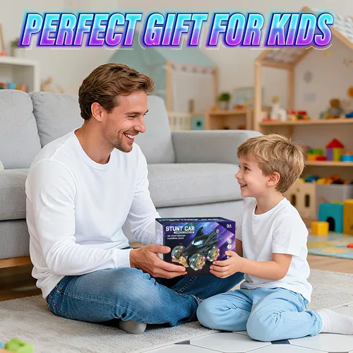 Vista 8 de Bat - Autos de control remoto para niños de 4 a 7 años, 2.4 GHz recargable a control remoto con luces frías, juguetes de regalo para niños de 4, 5