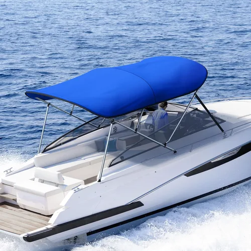 Vista 12 de KING BIRD Toldo Superior de Barco Bimini de 3-4 Arcos Protección Solar Toldo de Barco Impermeable Marco de Aluminio Inoxidable de 1 Pulgada 46