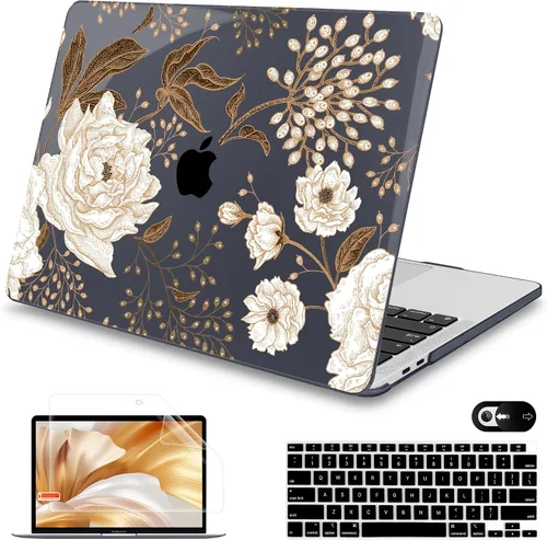 Vista 9 de Mektron para MacBook Air 13 Funda A1466/A1369 (Versión 2010-2017), Cubierta de carcasa rígida de plástico con fijación a presión para MacBook Air